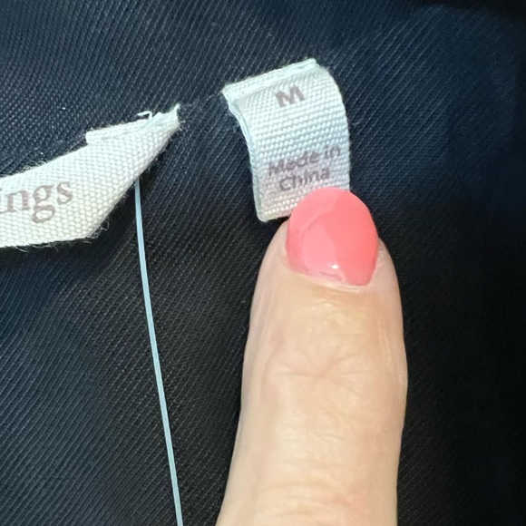 Soft Surroundings Black Pleated Back Trench Coat Size Medium - Picture 11 of 12